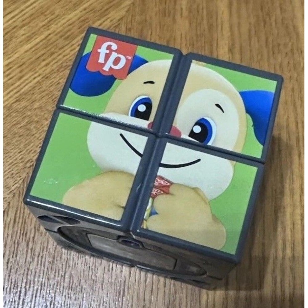 Fisher-Price Educational Twist Cube Puzzle Multicolor Numbers Letters Shapes